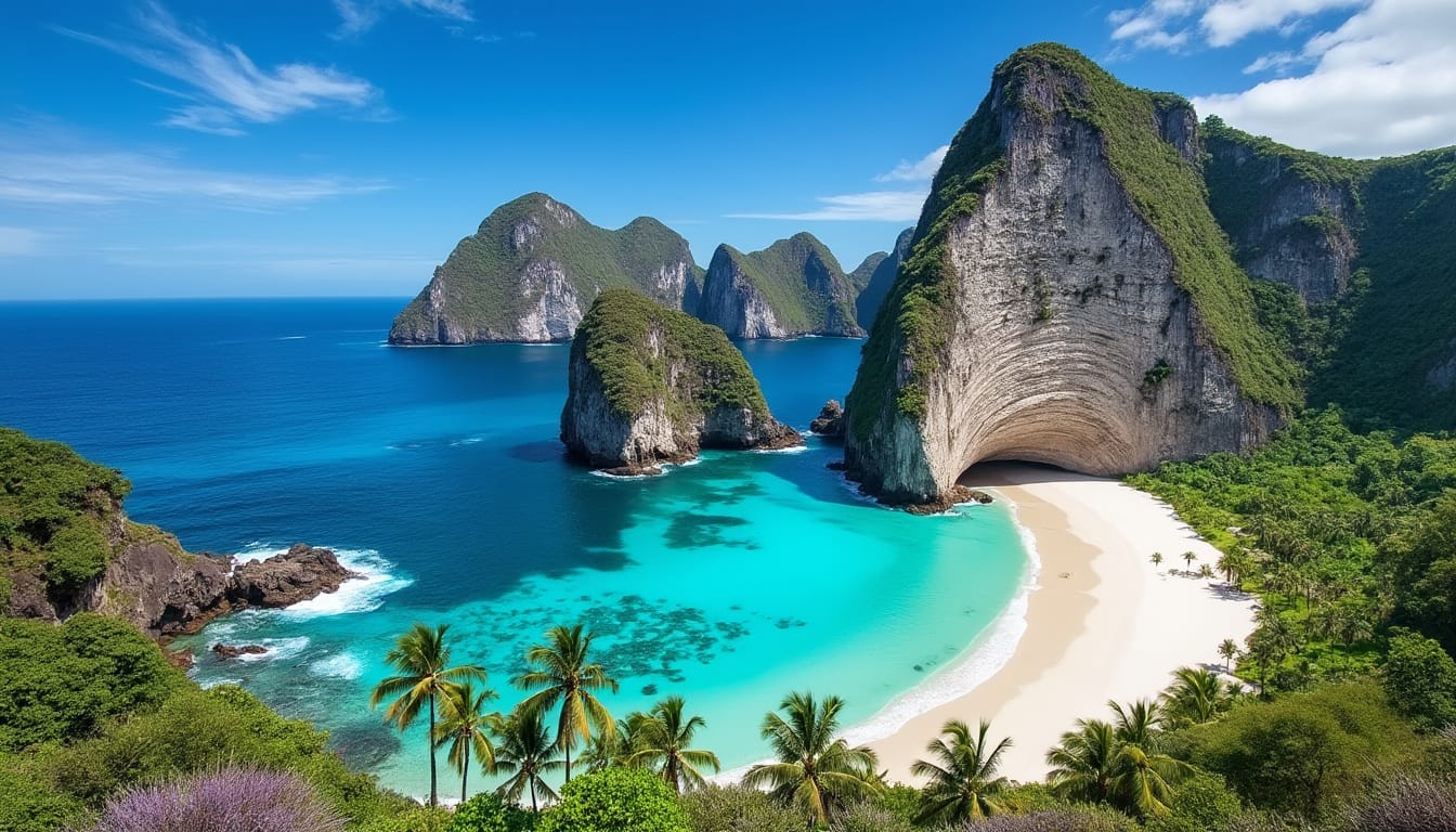 découvrez nusa penida, une île paradisiaque en indonésie. ce guide complet vous offre des conseils pratiques pour explorer ses plages idylliques, ses paysages naturels époustouflants et ses expériences culturelles uniques. préparez-vous à vivre une aventure inoubliable sur cette destination de rêve.