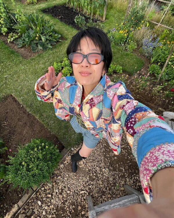 Veste Patchwork Multicolore Tendance avec Motifs Floraux et Géométriques – Image 3