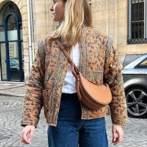 Blouson Patchwork Femme Bohème Coupe Ample Motifs Géométriques