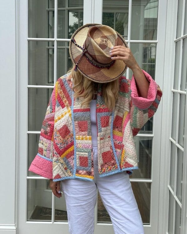 Manteau Patchwork Femme Bohème en Tissus Variés – Image 7