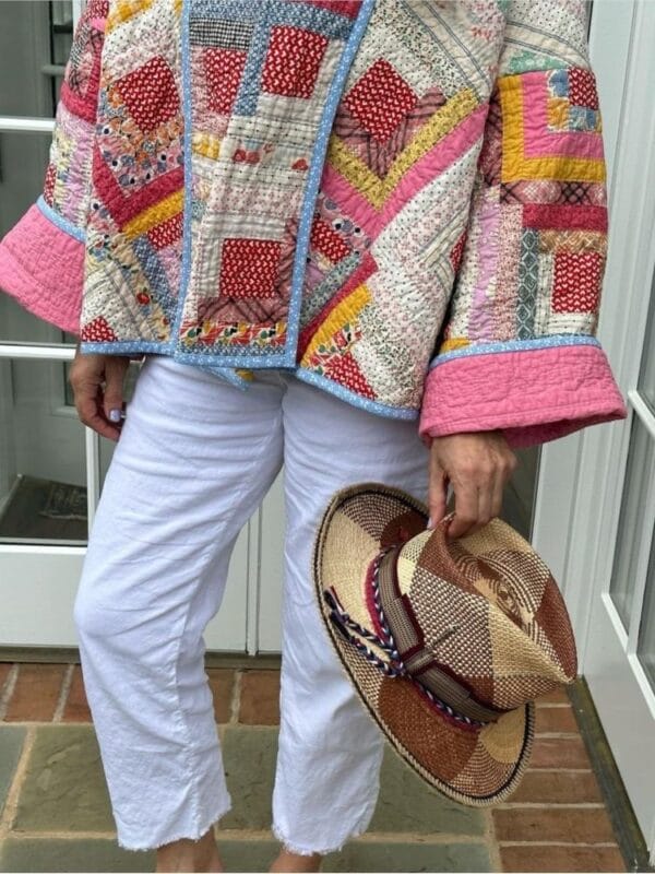 Manteau Patchwork Femme Bohème en Tissus Variés – Image 6