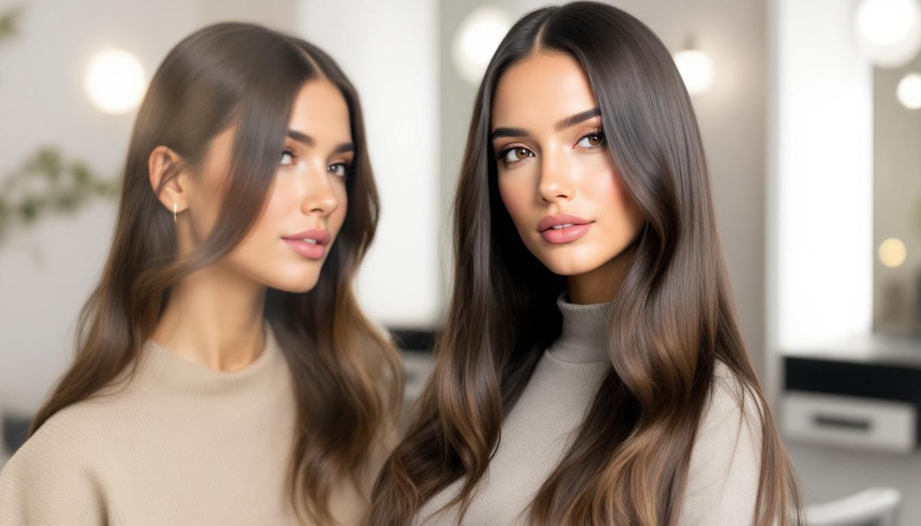 Coiffure Middle Part