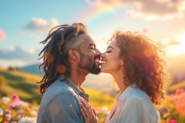Les bienfaits des bisous arc-en-ciel chez les adultes