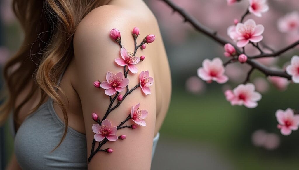 découvrez la beauté du tatouage fleur de cerisier, symbole de beauté éphémère et de renouveau. plongez dans une symbolique riche et poétique qui célèbre la vie et l'amour à travers cet art corporel délicat.