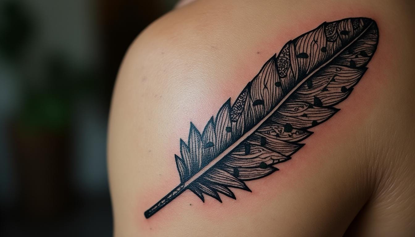 découvrez la signification profonde du tatouage plume : symbolisme, origine et messages cachés derrière ce motif populaire. idées et inspirations pour votre futur tatouage plume.