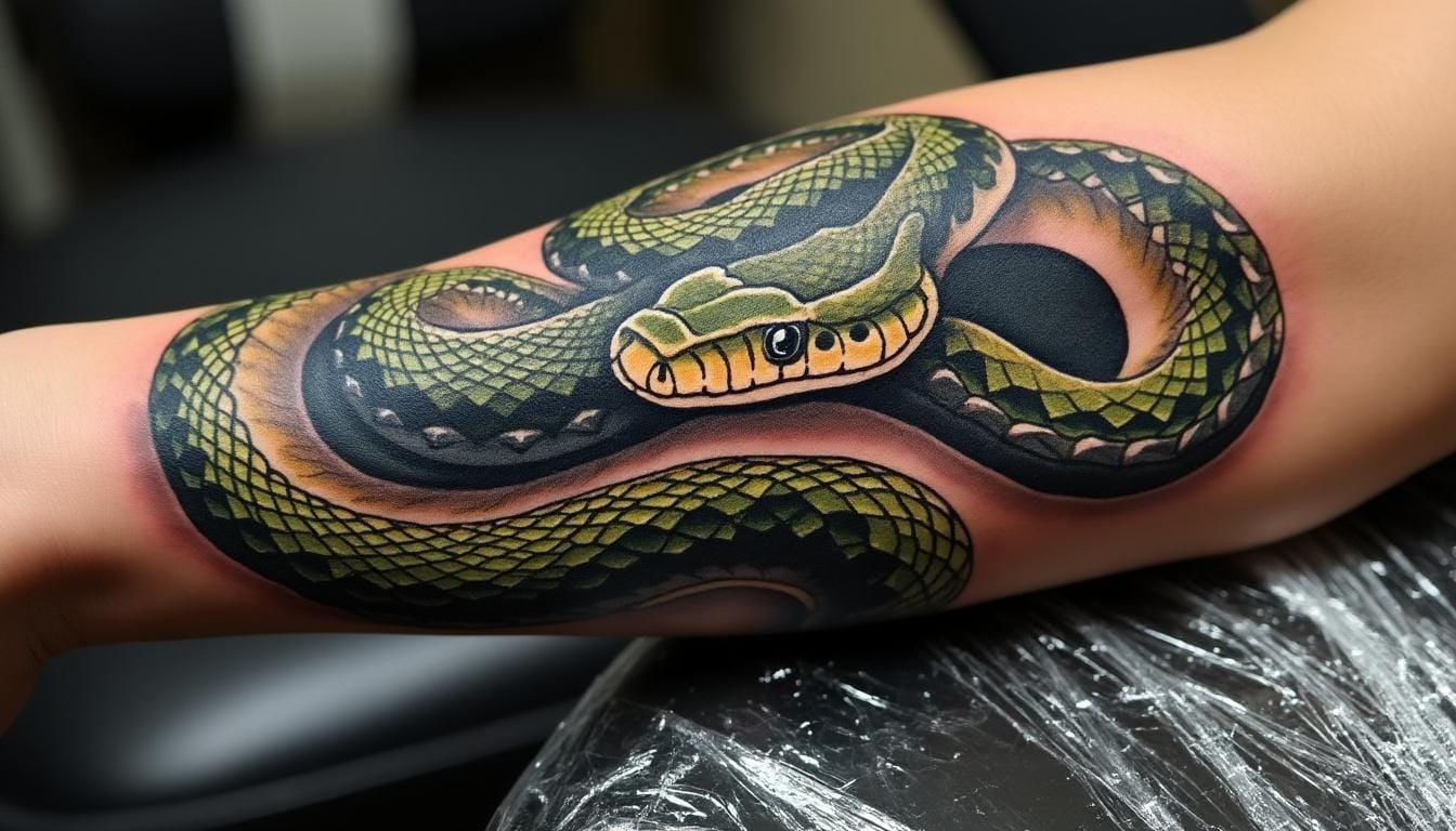 découvrez le tatouage serpent, un symbole puissant de transformation et de renaissance. explorez les significations profondes et les origines culturelles de ce motif fascinant. que vous envisagiez de le faire tatouer ou simplement curieux, plongez dans l'univers mystique des serpents et leur impact dans l'art corporel.