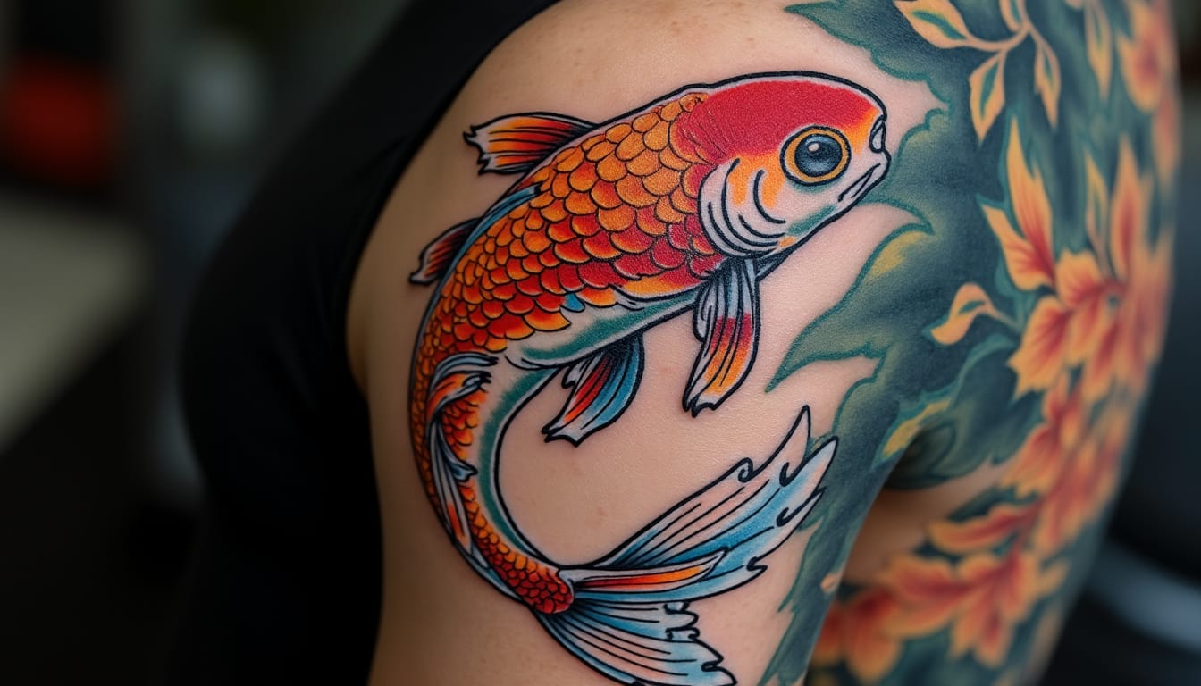 découvrez la symbolique profonde et la signification du tatouage carpe koi : chance, persévérance et transformation, un motif riche en histoire et en spiritualité.