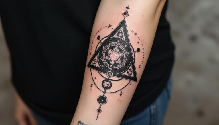 découvrez les mystères du tatouage triangle : plongez dans sa signification mystique, ses symboles cachés et ce qu’il représente à travers les cultures.