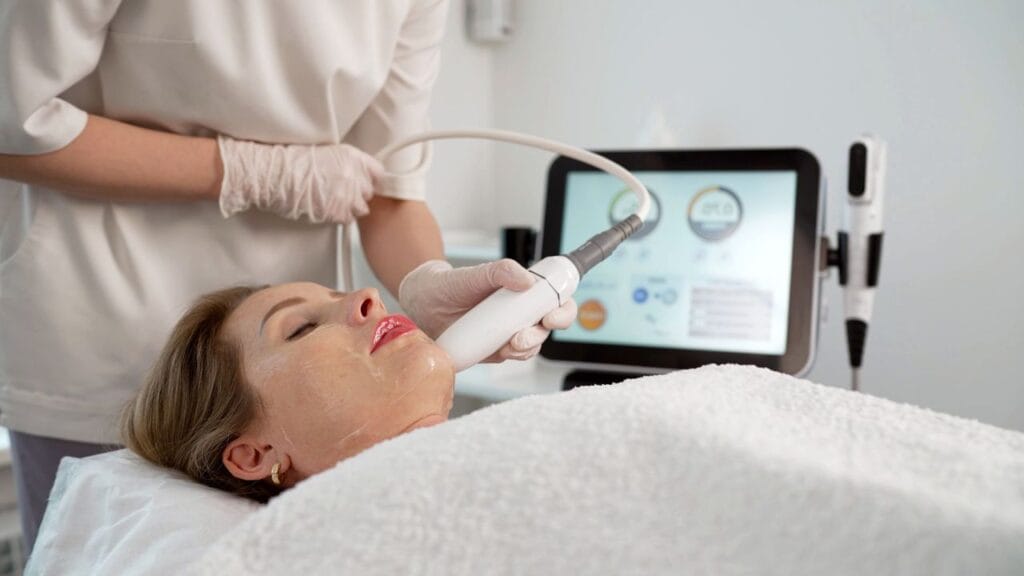 PCME contre l'acnée dans un institut de beauté