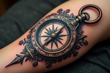 Tatouage boussole : signification et symbolique explorées