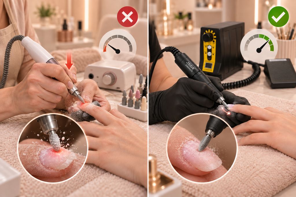 comparaison entre une ponceuse a ongle pas cher et une pro